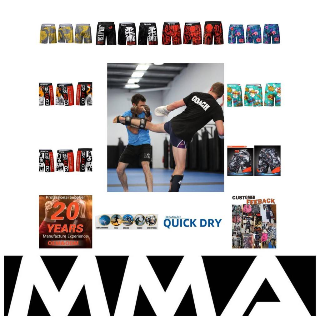 MMA Muay Thai Kickboxing Boxing Shorts Mixed Martial Art UFC Boxer Unisex Men Women Pants Fighting Fitness Gym Training Sport Workout