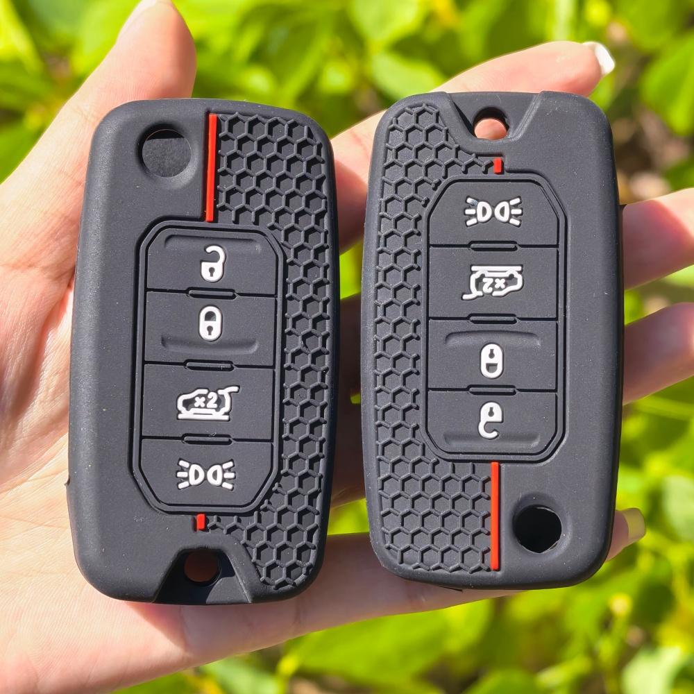 BKP1 Silicone Car Remote Key Case Fob for Jeep Cherokee Compass S Renegade Grand Commander for Dodge Journey Challenger Jcuv Charger