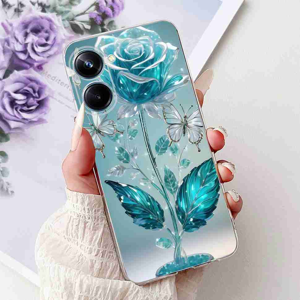 For Realme 10 Pro 5G 6.72" Case New Popular Flower Pattern Soft Silicone TPU Cover For Oppo Realme 10Pro 5G RMX3663 Bumper Shell