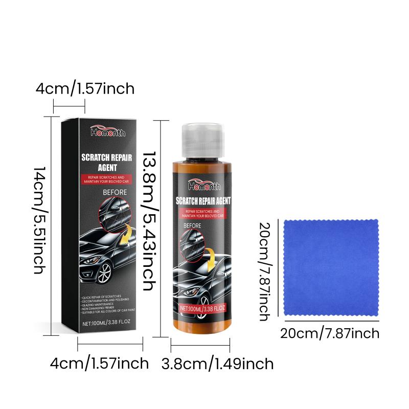 Car Paint Protection 100ml Auto Wax with Repair Paste and Wipe Cloth Anti UV Quick Shine for Car Detailing
