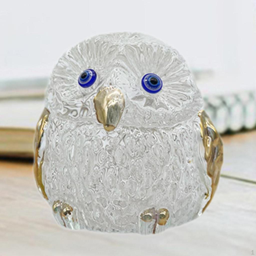 Owl Statue Housewarming Gift Decorative Figurine for Bedroom Office Desk