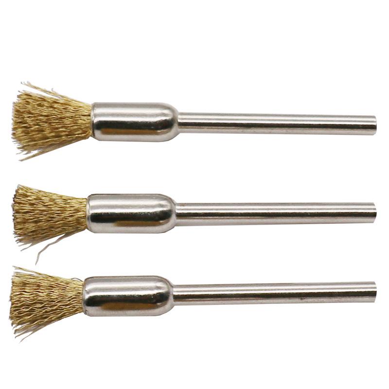 9 Pcs Copper Wire Brushes Metal Brush Rust Removing Brush Polishing Brush for Rotary Grinder Tool