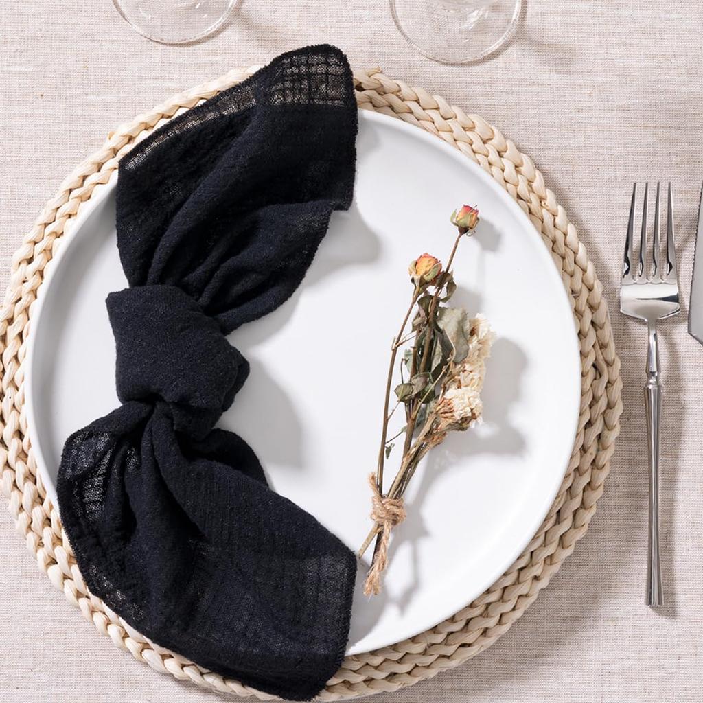 10 шт., Салфетки из хлопчатобумажной ткани 30x30 см, Салфетки из ткани ручной работы однотонные, Нежные салфетки из ткани ручной работы для ужинов, вечеринок