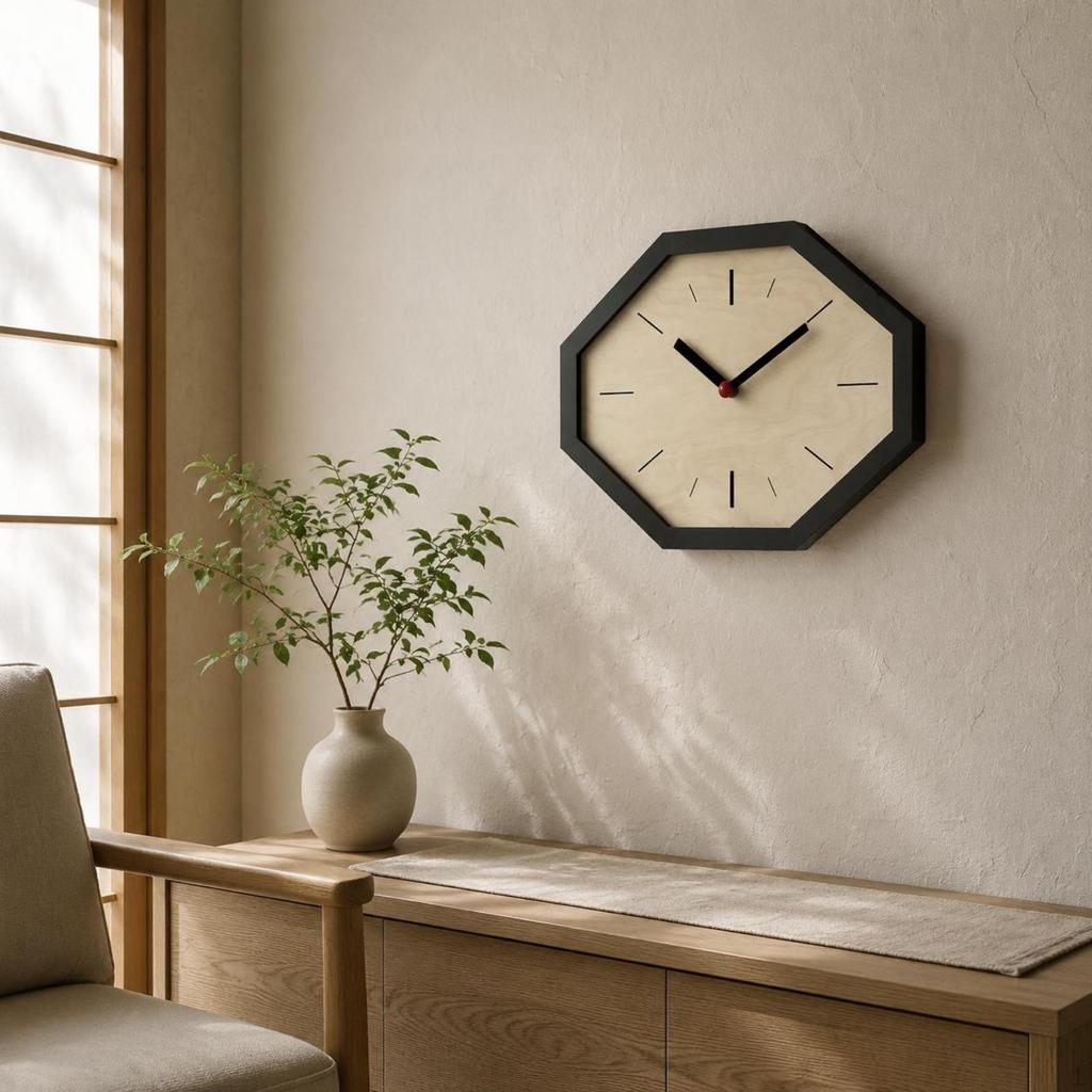 Japanese Aesthetic Wall Clock Light Luxury Minimalist Artistic Home Decor
