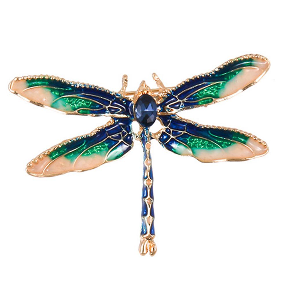 5 Pcs Women Brooch Set Owl Bee Dragonfly Peacock Hummingbird Crystal Brooch Colorful Crystal Brooch for Clothing