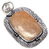 Pendant Fossil Coral Gemstone Gift For Her Silver Jewelry 2.25"