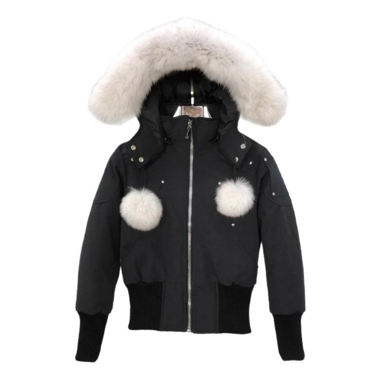 2026 Womens Down Jacket With Detachable Fox Fur Hood 85-90% White Duck Ultra-Short Warm Winter Coat