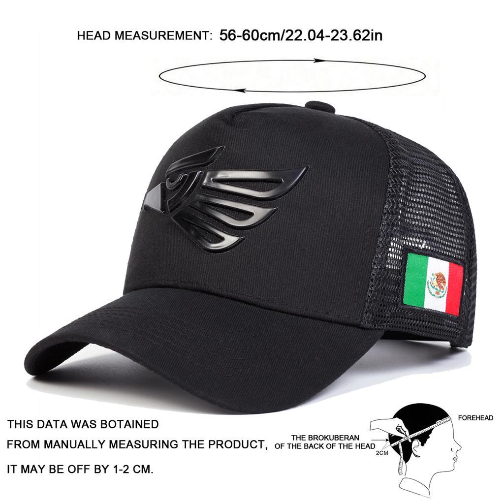 Unisex Mexican Eagle Label Baseball Net Caps Spring and Summer Outdoor Adjustable Casual Hats Hip Hop Hat Sunscreen Hat