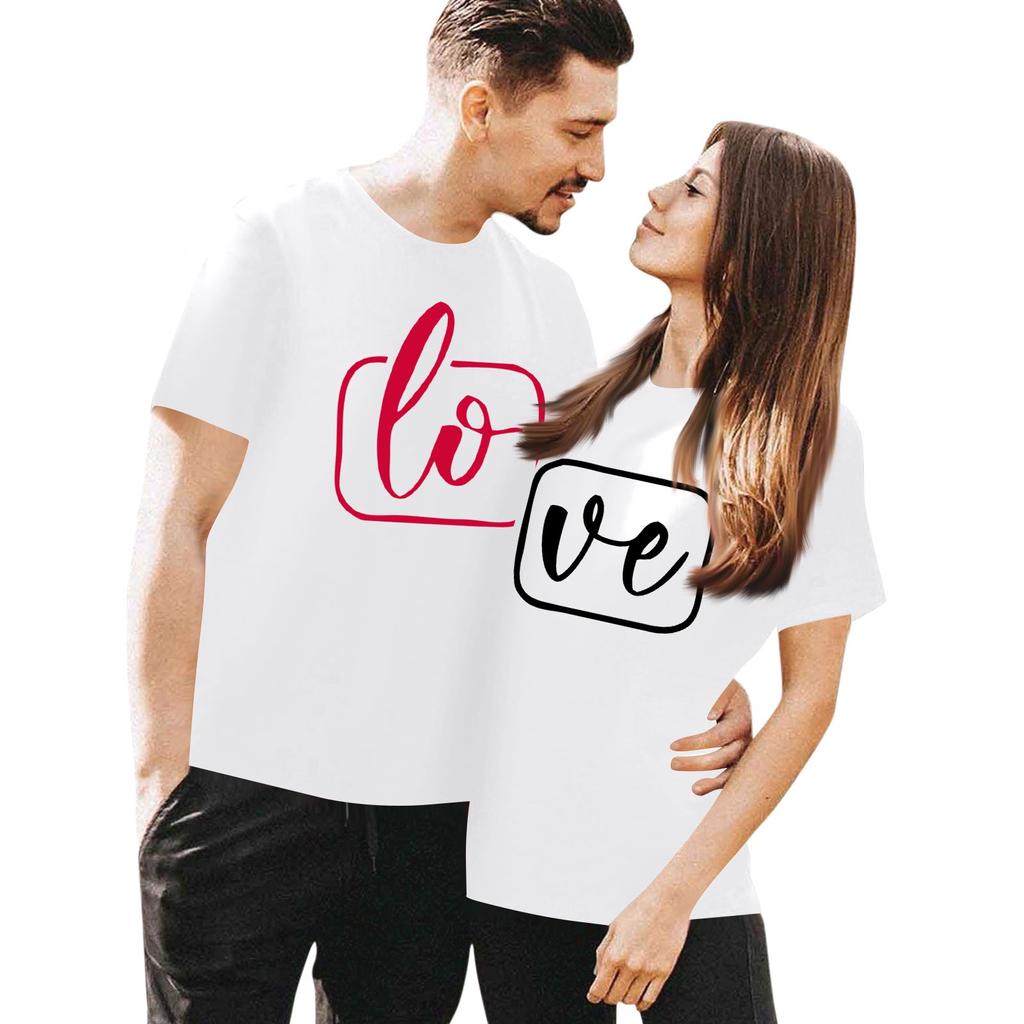 Женская повседневная футболка с круглым вырезом и коротким рукавом с принтом ко Дню святого Валентина