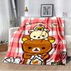 Мультяшный Rilakkuma Аниме Девочки Пледы Одеяло для Ребенка Поход Пикник Кровать Супер Мягкое Милое каваи Фланелевое Одеяло подарок на день рождения