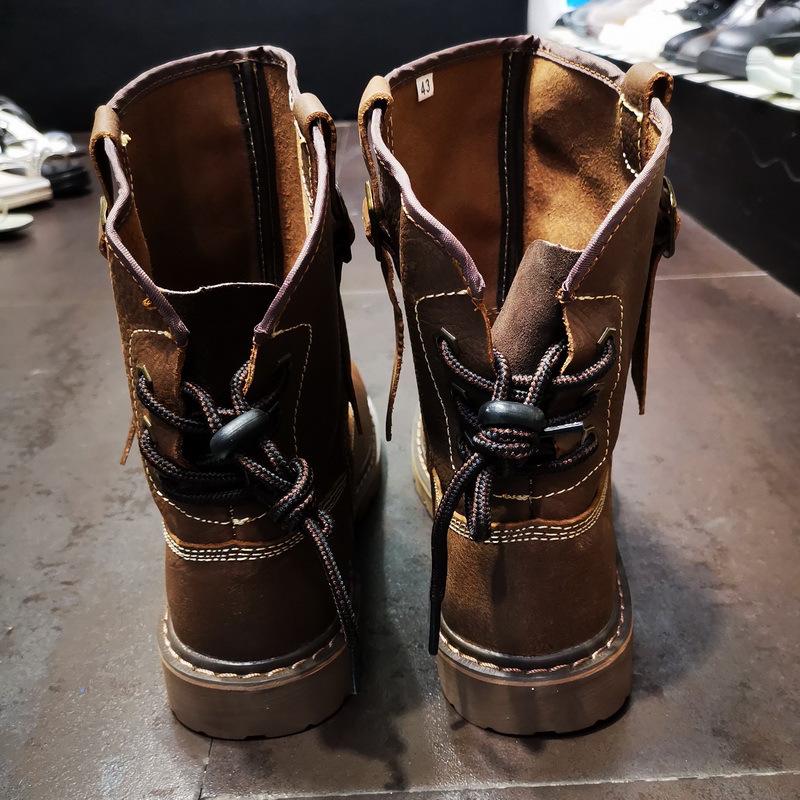 Специальное предложение: Короткие ботинки из натуральной кожи — унисекс, ретро-стиль для верховой езды и Мартина, дышащие и модные