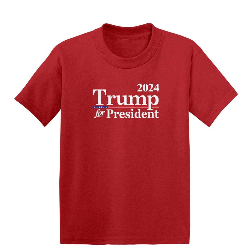 Trump For President 2024 - Kids Cotton T-Shirt and kids tshirt - MAGA Make America Great Again Vote Red Republican Conservative Election Debate