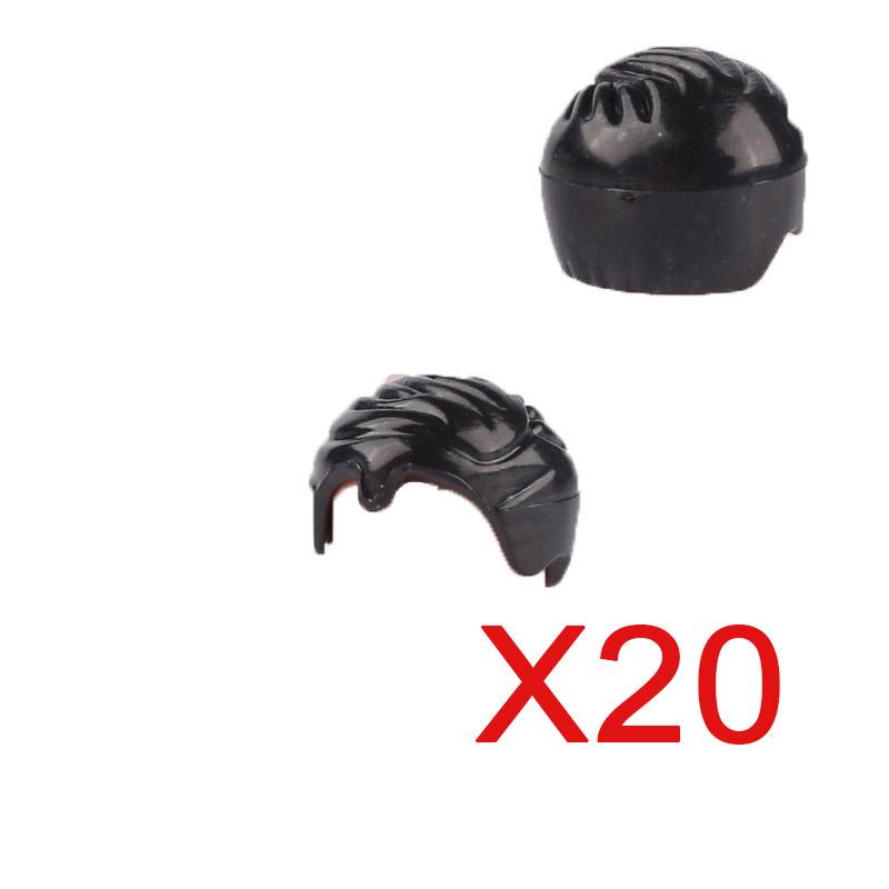 MOC Городские строительные блоки Части тела фигурок Креативные аксессуары Длинные волосы Коричневые Черные Золотые Мини-кирпичики Совместимая игрушка Подарок k030