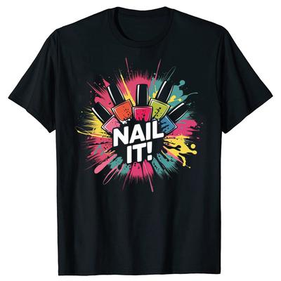 Футболки с графикой Nail Master Техник Красота Нейл-арт Художник Женщины Мужчины Забавные Футболки Графическая Футболка Маникюрный Салон Топы