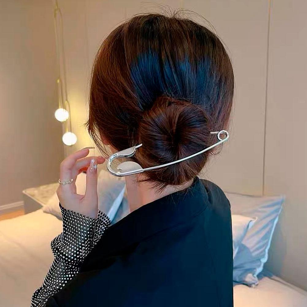 New Large Safety Pin Metal Hair Claws Barrettes Hair Accessories Hairclips Hairpins Headwear Gifts For Women Girls