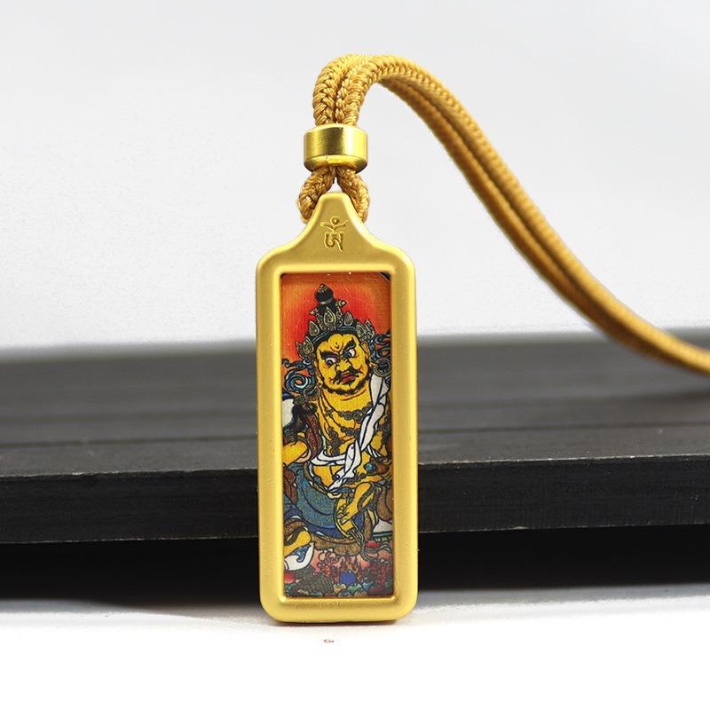 Sacred Tara Thangka Necklace Gold Plated for Spiritual Growth and Protection