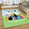 Cartoon Les Barbapapa Family HD Rug Carpet for Living Room Bedroom Home Decor,Floor Mat Non-slip Decoration for Sofa Kid Gift