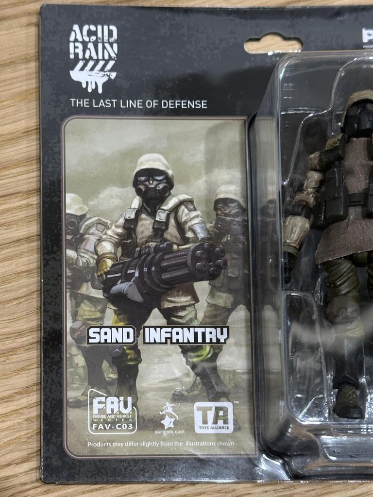 Мир кислотных дождей FAV-C03 Пехотинец песка, 1/18 Масштаб, Предварительно раскрашенная, шарнирная, военная фигурка (Последняя линия обороны) от TOYS ALLIANCE