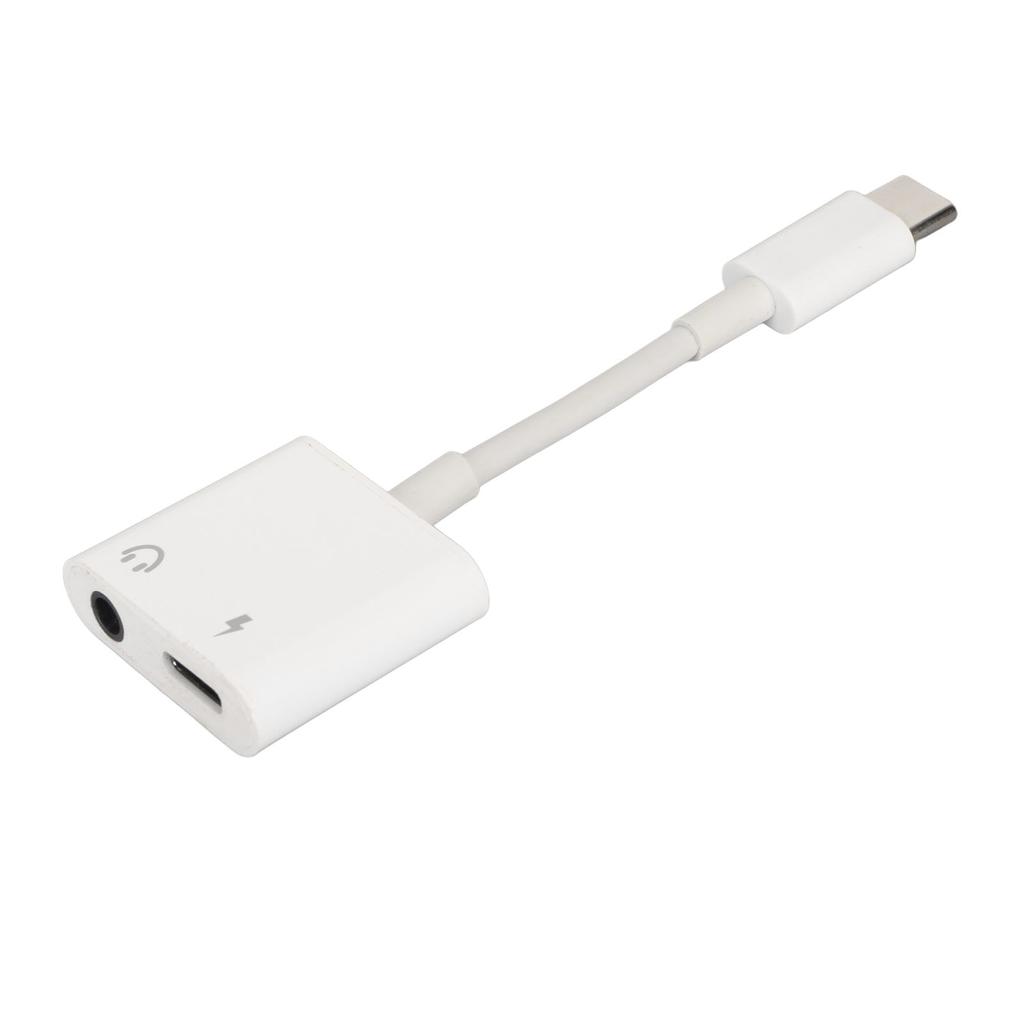 USB Type C to 3.5mm Sound Adapter 60W Fast Charge HiFi 7.1 Channel Surround Sound USB C Sound Jack Earphone Aux