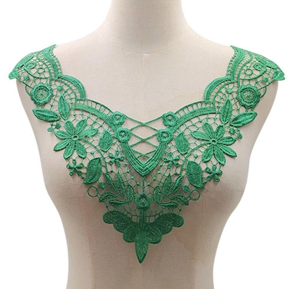 Elegant Neckline Collar Applique Handmade Hollow Out Trim DIY Sewing Supplies
