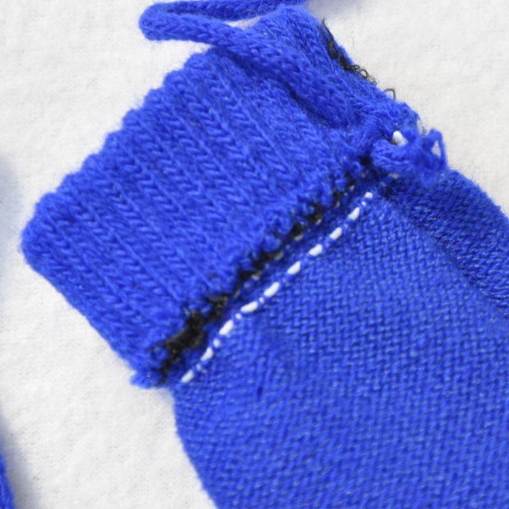 Comfortable Warm Kids Ski Gloves Knitted Snow Gloves With String Mittens Cute Kids Winter Accessories For Skiing Skating