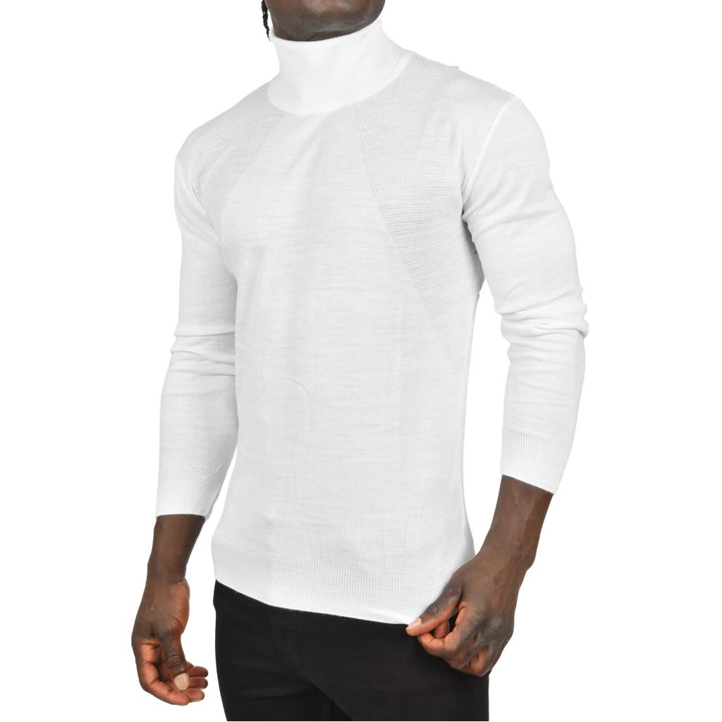 DeepSEA Полный водолазка с боковым узором Slim Fit Водолазка Трикотажный свитер 2505495