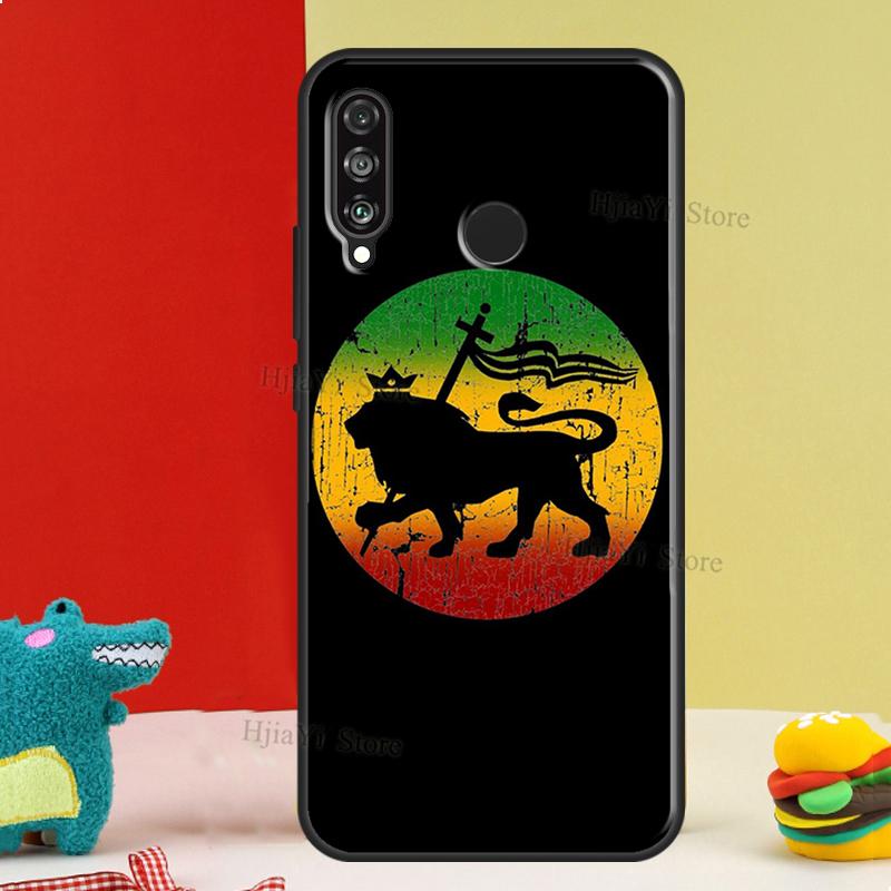 Rasta Lion Reggae Bob Marleys Case For Huawei P20 Lite P10 P30 P40 Mate 20 Pro Silicone Case For P Smart 2019 2021 Cover