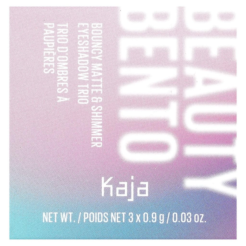 Kaja Beauty Bento, Bouncy Matte & Shimmer Eyeshadow Trio, 07 Glowing Guava, 3 единицы, 0,03 унции (0,09 г) каждый