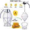 Диспенсер для меда Q-437: Бутылка с дозатором и банка для сока