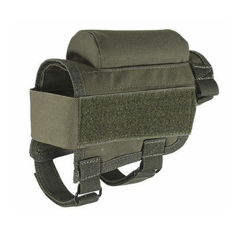 Camo Outdoor Butt Stock Rifle Cheek Rest Pouch Bullet Holder Adjustable Nylon Riser Pad Ammo Cartridges Bag for Hunting