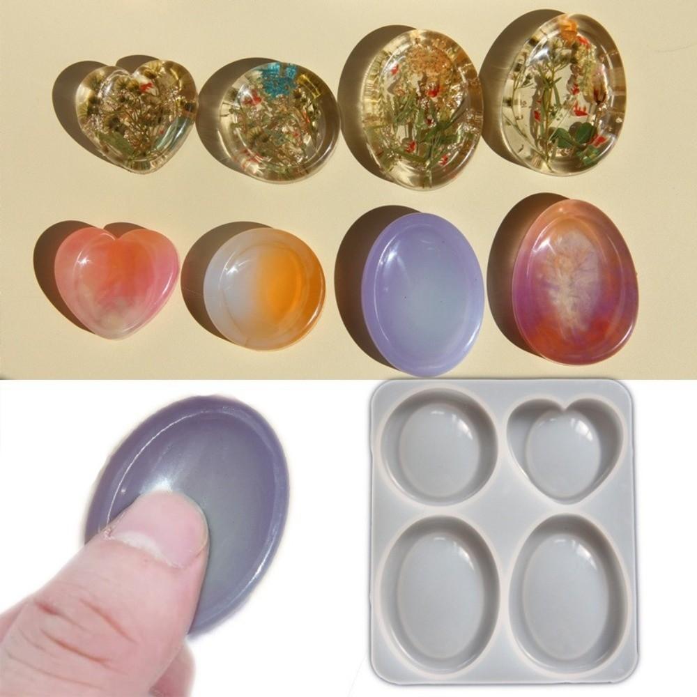 Silicone Pocket Stone Mold Four Designs Resin Silicone Mold Stress Relief Mold DIY Crafting