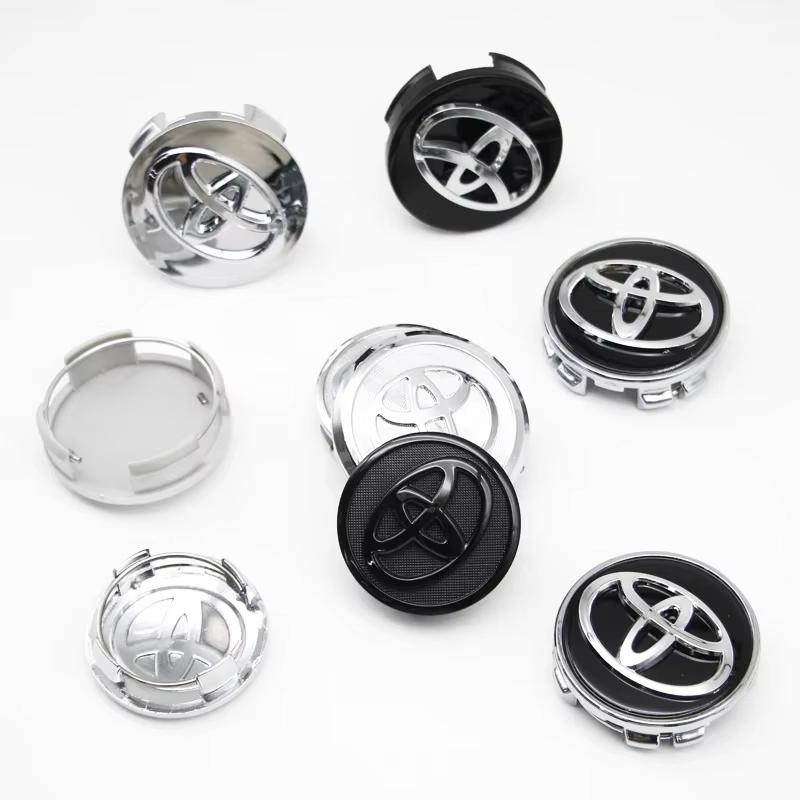 4Pcs 56/62mm Car Wheel Center Hub Cap Rim Cover For Toyota Corolla RAV4 LEVIN Yaris C-HR Camry Prado Prius Car Auto Accessories