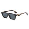 New European and American square sunglasses men's personalized sunscreen sunglasses fashion commuter rice nail sunglasses