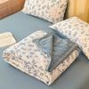 Soft Summer Cooling Quilt - Lightweight, Breathable & Skin-Friendly with Embossed Floral Print Design for All Seasons - Perfect for Bedroom
