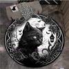 Pentagram Pattern Rug Witch Kitchen Round Carpet Floor Mat Living Room Carpet Kitchen Mat Carpet Home Room Black Cat Decor