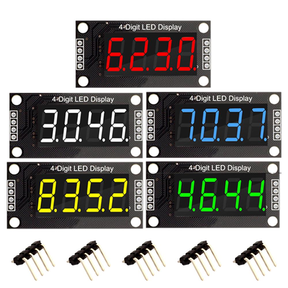 Модуль светодиодного дисплея TM1637 для Arduino, 7-сегментный, 4 цифры, 0,36/0,56 дюйма, анод, часы, цифровой индикатор, квадро-серийная плата драйвера