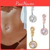 Stylish And Elegant Belly Button Piercing Geometric Design With 4 Zirconia Stones Suitable For Men And Women