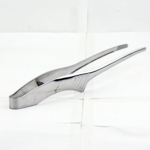 Nagao Tsubame-Sanjo Clay Tongs, Economy Type, Mirror Finish, 18.3cm Short, Stainless Steel, Perfect for Yakiniku, Pasta, Camping, and BBQs, Made In Ja