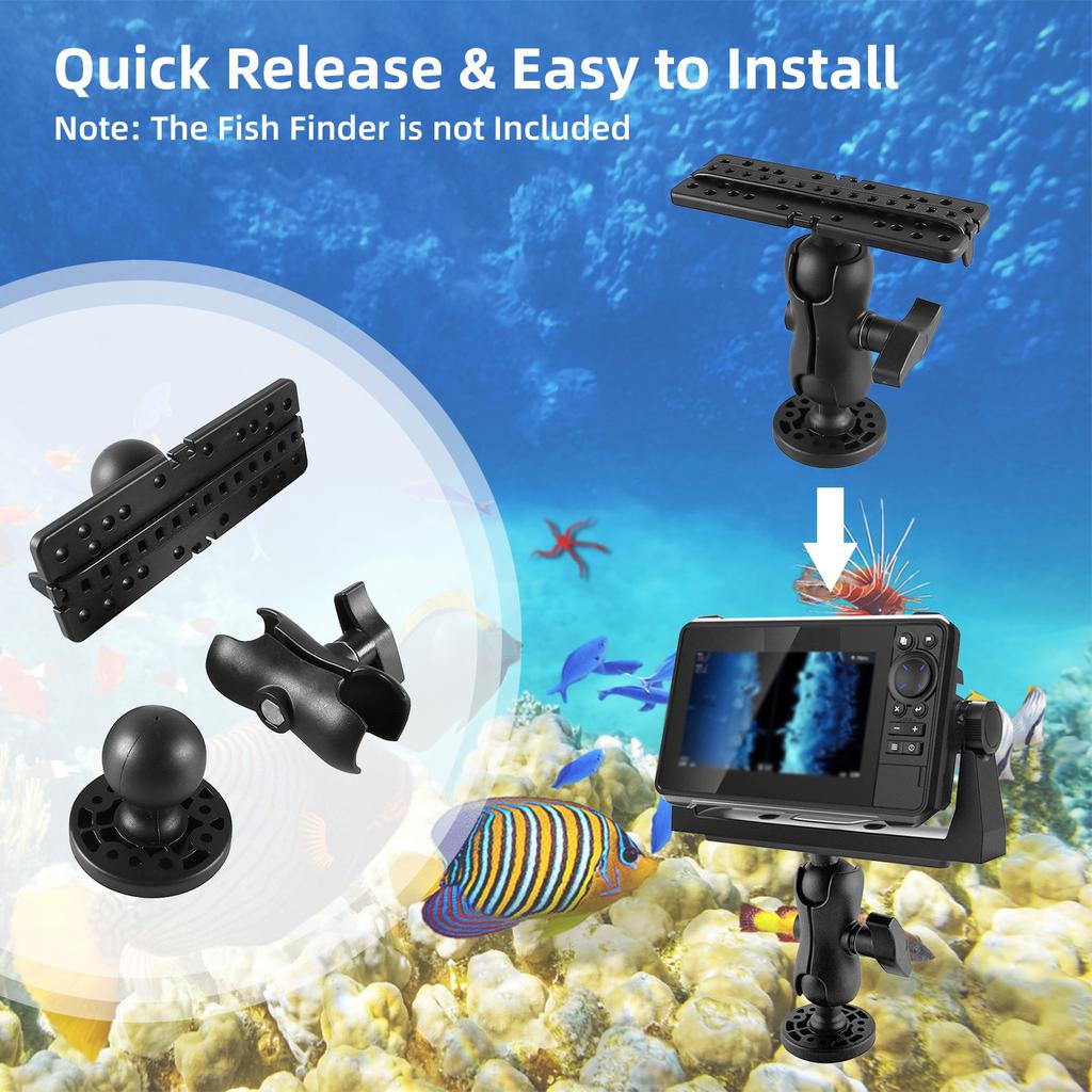 Основание крепления эхолота с вращением на 360 градусов, регулируемая стойка для эхолота, монтажный кронштейн для лодки, каноэ, каяка