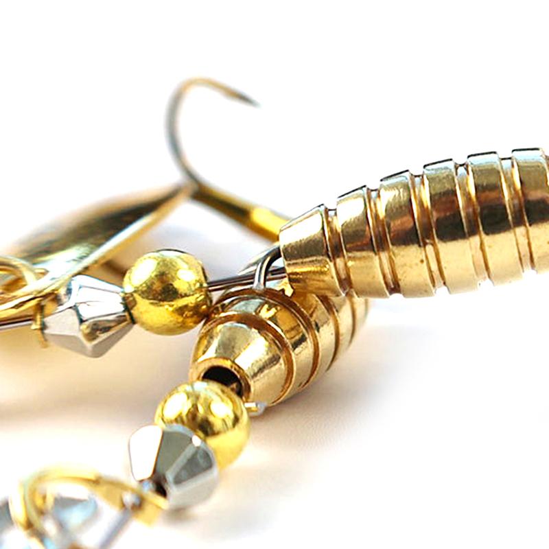 5/10 шт./коробка Блесна-вертушка Блестки с тройником Металлическая блесна Ложка Твердая рыболовная приманка с коробкой для рыболовных снастей Подарок на День отца