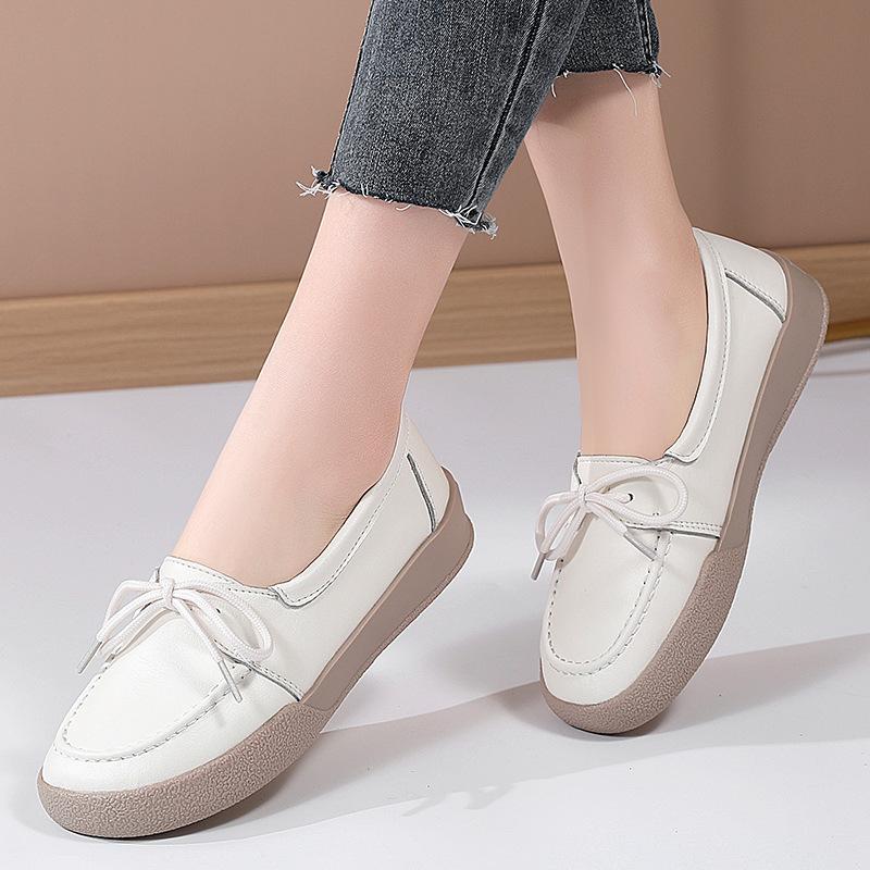 Женские мокасины из искусственной кожи для вождения, мокасины для ходьбы, повседневные удобные туфли-лоферы для женщин, на шнуровке, для бизнеса, офиса, платья, рабочая обувь