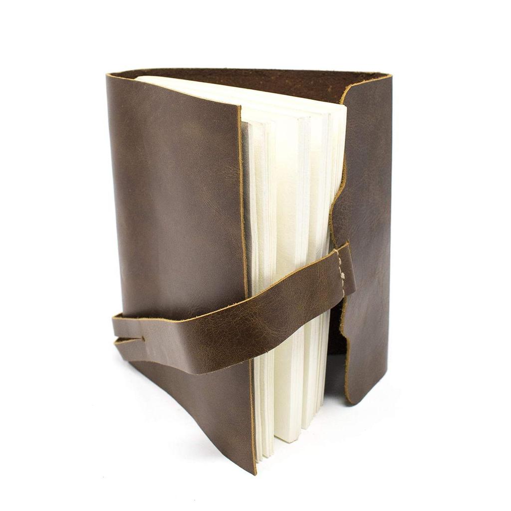 Finished Leather Journal With Pen Notepads for Men & Women Best Gift for Art Sketchbook, Travel Diary (7x5x2 Inches)
