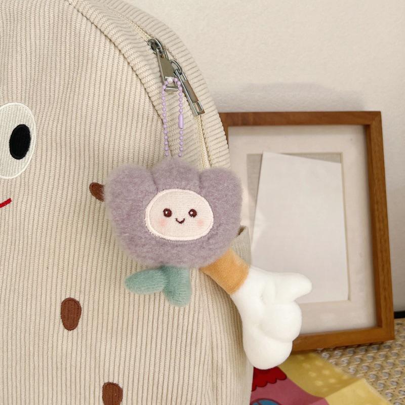 Милый мультяшный плюшевый тюльпан брелок мягкий набитый цветок куклы сумка подвеска украшение автомобиль брелок аксессуары подарки для девочек