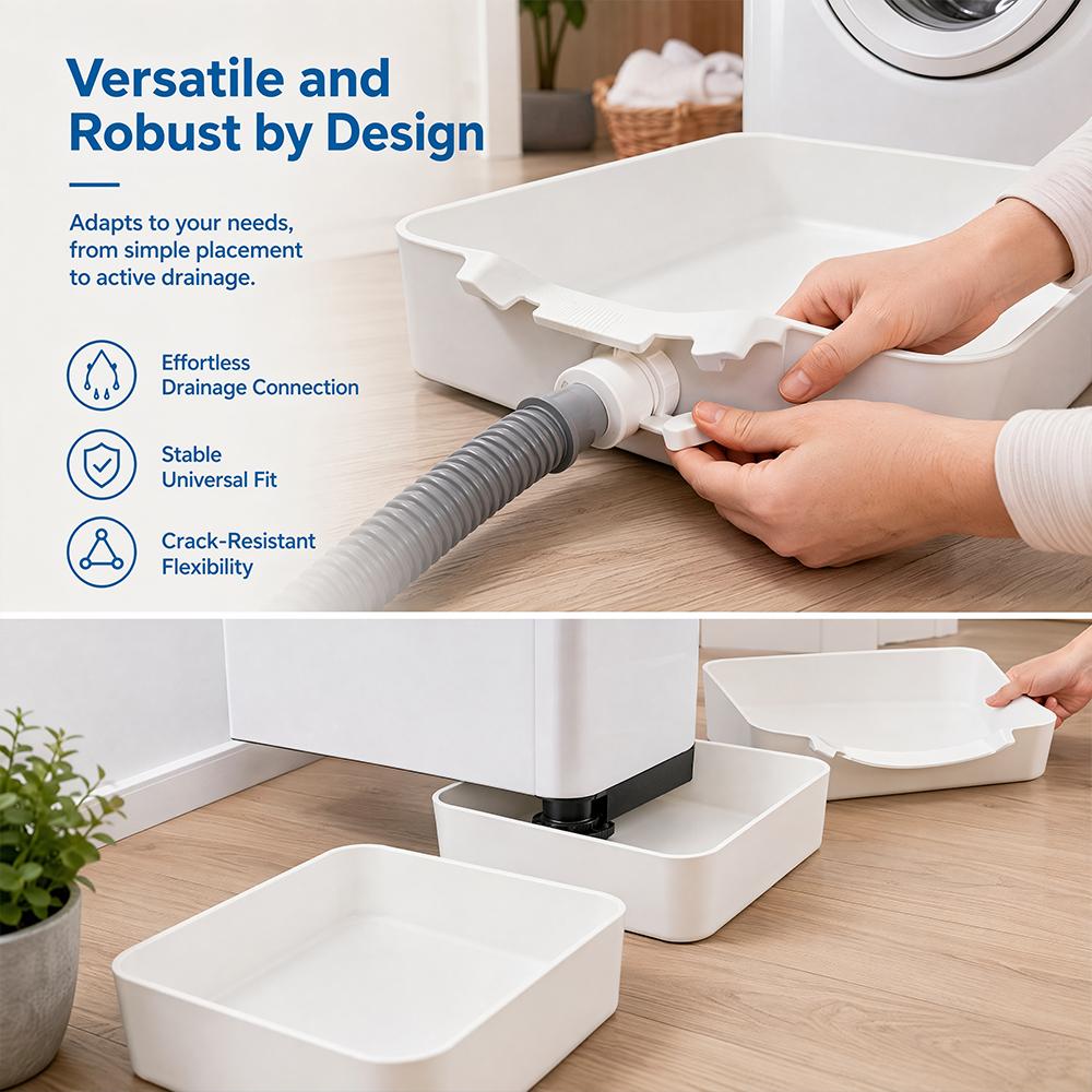 Washing Machine Drain Tray Water Catcher Basin Front Load Washer Pump Filter Drip Pan Cleaning Tool For LG Samsung