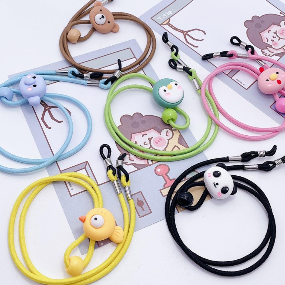 Elastic Hanging Neck Glasses Chain Anti-Lost Cartoon Glasses Rope Christmas Gift Kawaii Ear Hook Holder Girl Boy