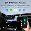 ANYFAR 2-в-1 Беспроводной адаптер CarPlay Android Auto AI Smart Box Интеллектуальные системы для автомобиля Для VW Toyota Nissan Honda Ford Benz