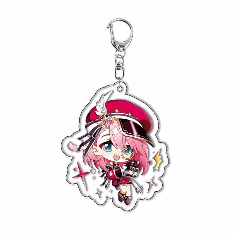 Clorinde Neuvillette Lyney Wriothesley Arlecchino Navia Cosplay Anime Costume Keychain Key Accessories Pendant