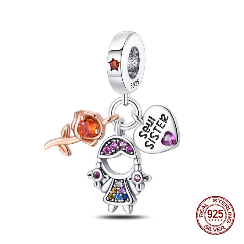 Подходит S925 оригинальный браслет с подвесками для женщин S925 стерлингового серебра изысканный зеркальный замок кулон бусины DIY ювелирные изделия подарок новый в