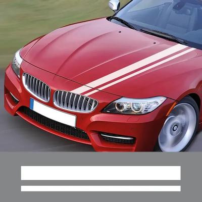 Наклейка на капот автомобиля Автомобильная виниловая пленка Длинные графические полосы Декали Гоночный стайлинг DIY Водонепроницаемое украшение Тюнинг Аксессуары
