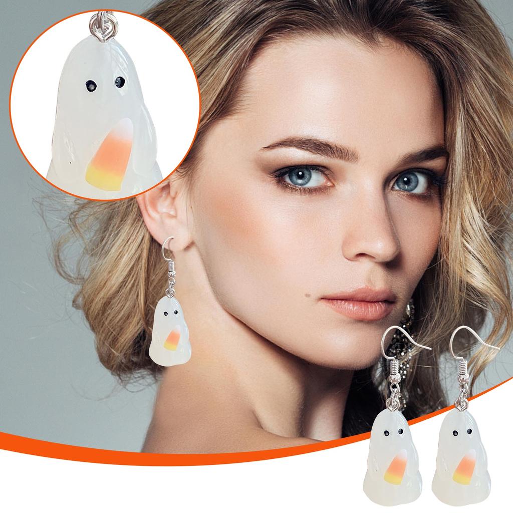 Resin Earrings 3D Halloween Earrings Luminous